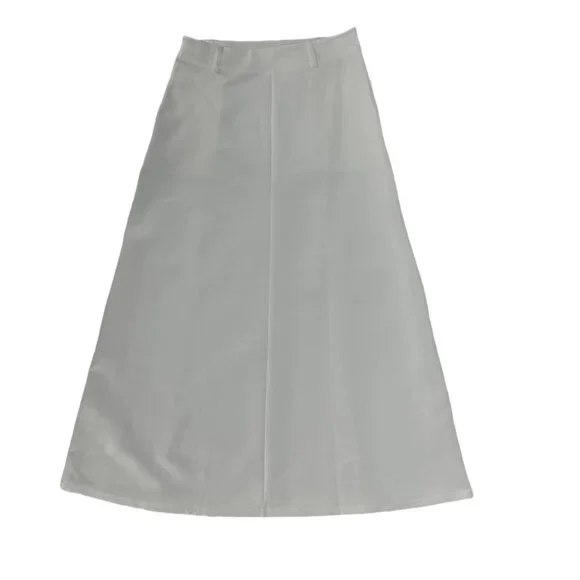 NWOT Neoprene A-line Midi Skirt White Size Medium - Picture 3 of 5